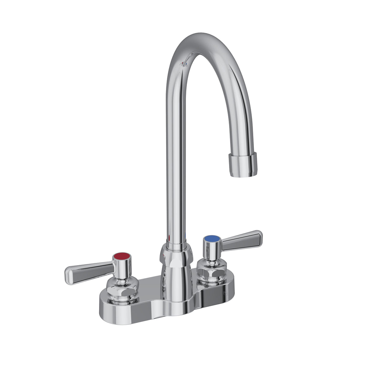 Elkay 4" Centerset with Exposed Deck Faucet with 5" Gooseneck Spout 2" Lever Handles Chrome