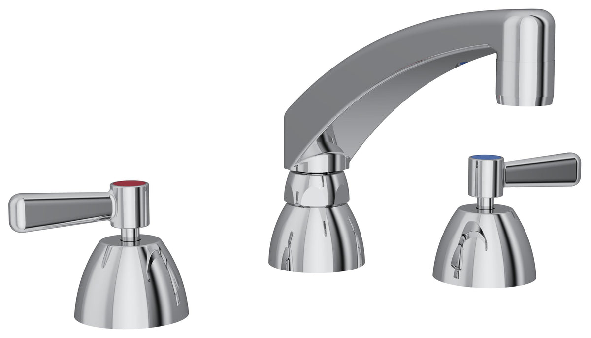Elkay 8" Centerset with Concealed Deck Faucet with 8" Arc Tube Spout 2" Lever Handles Chrome