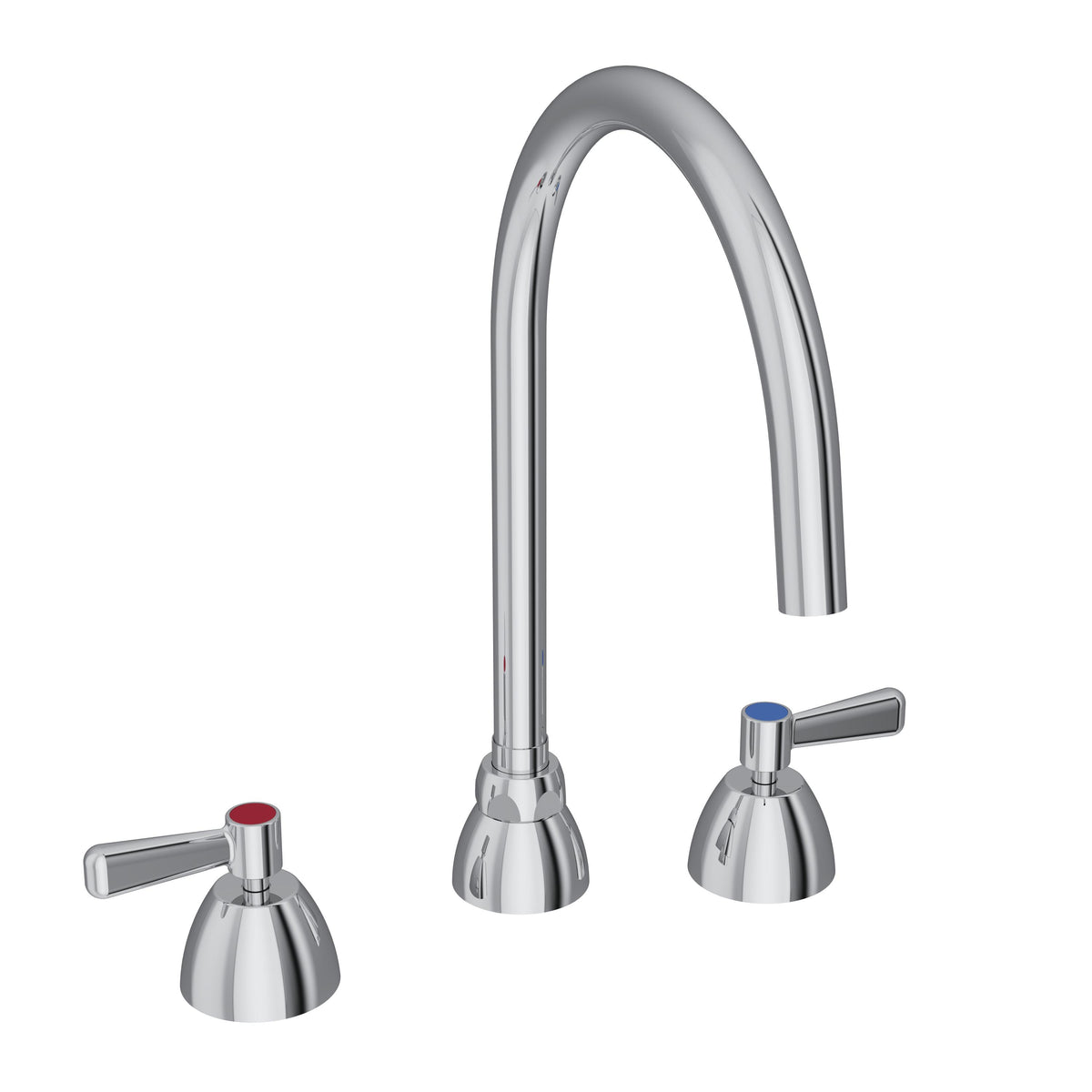Elkay 8" Centerset with Concealed Deck Laminar Flow Faucet with 8" Gooseneck Spout 2" Lever Handles Chrome