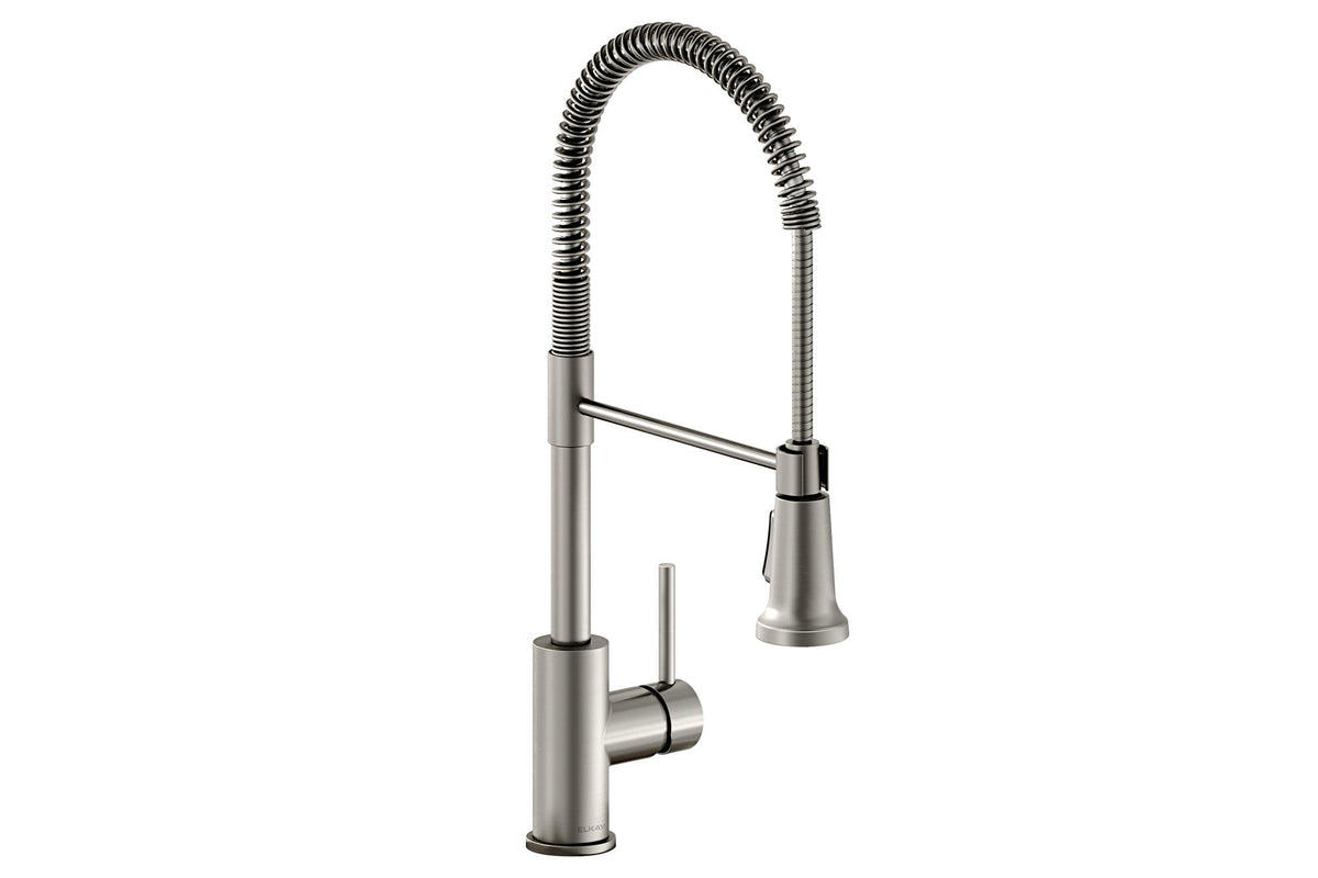 Elkay Avado Single Hole Kitchen Faucet with Semi-professional Spout and Lever Handle Lustrous Steel
