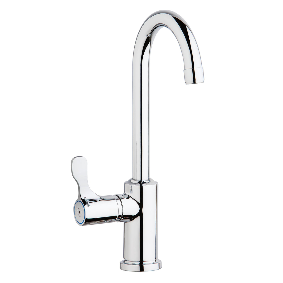 Elkay Single Hole 8-5/8" Deck Mount Faucet with Gooseneck Spout Lever Handle on Left Side Chrome