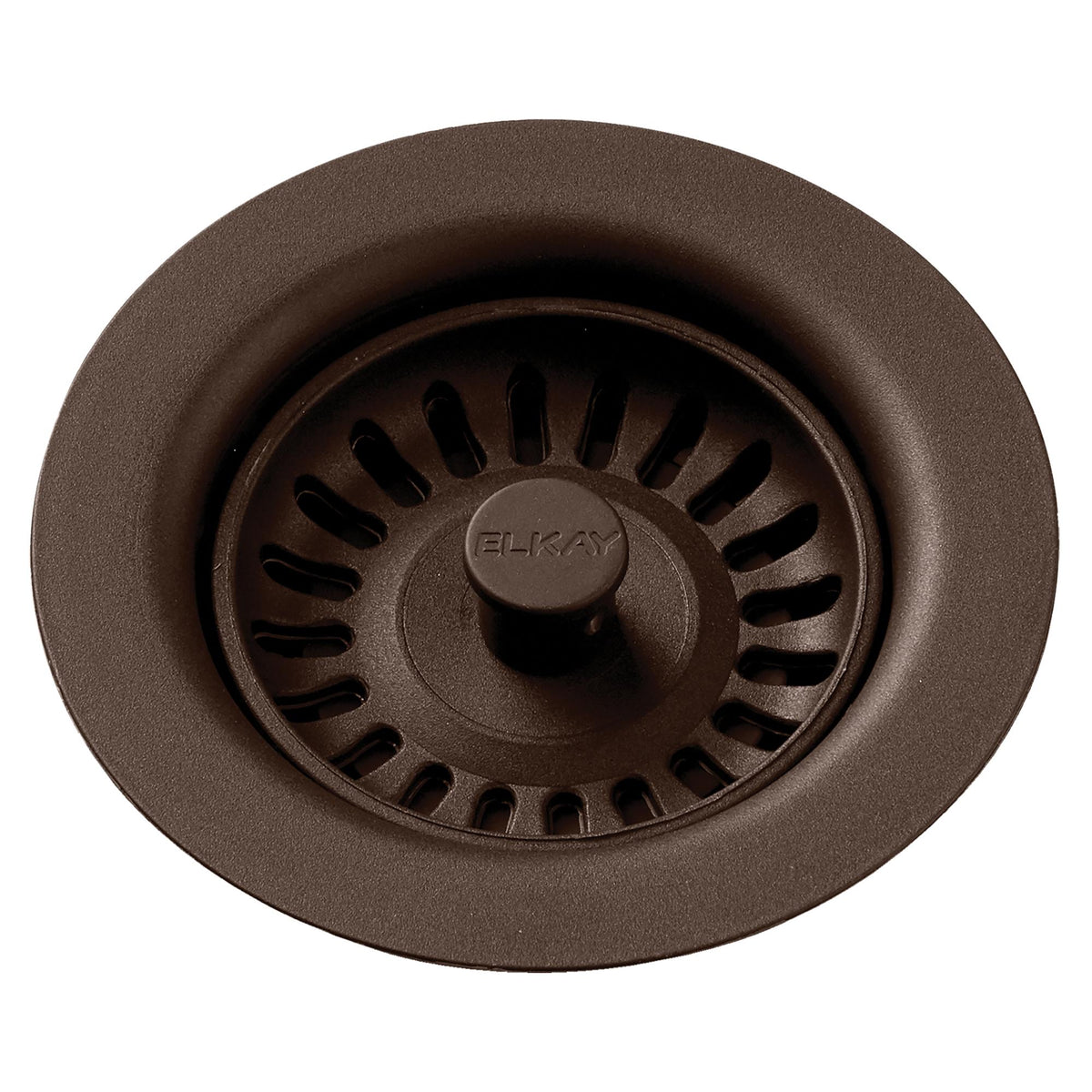 Elkay Polymer Drain Fitting with Removable Basket Strainer and Rubber Stopper Mocha