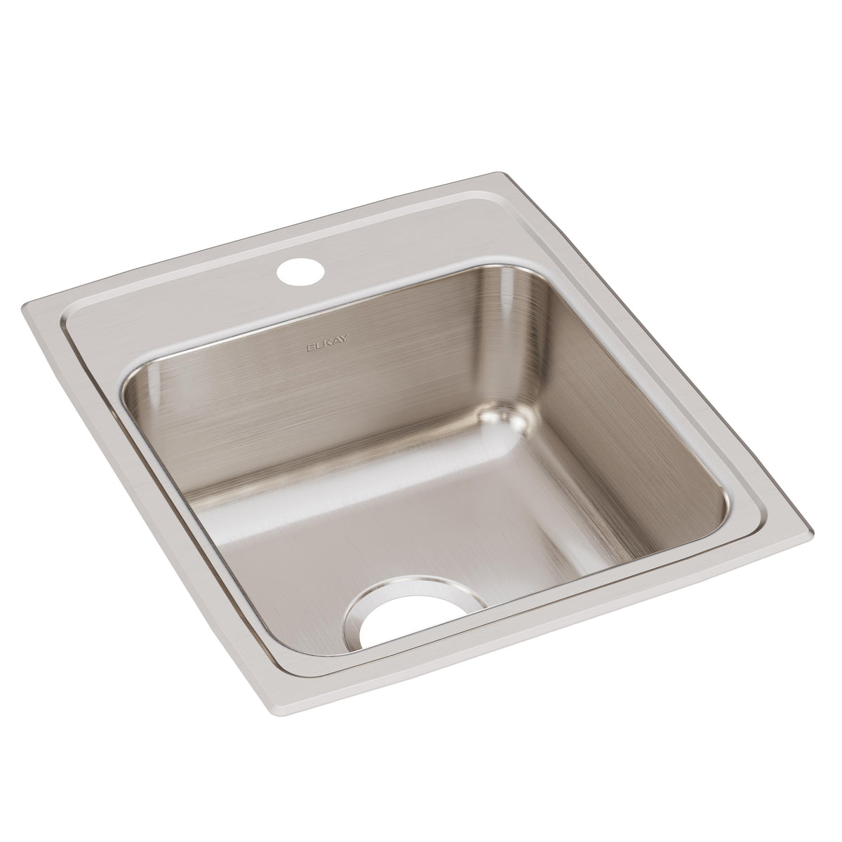 Elkay Lustertone Classic Stainless Steel 17" x 20" x 7-5/8" 1-Hole Single Bowl Drop-in Sink