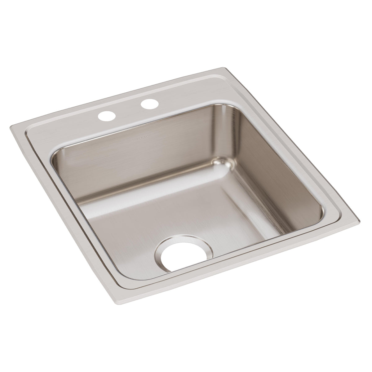 Elkay Lustertone Classic Stainless Steel 19-1/2" x 22" x 7-5/8" 2-Hole Single Bowl Drop-in Sink