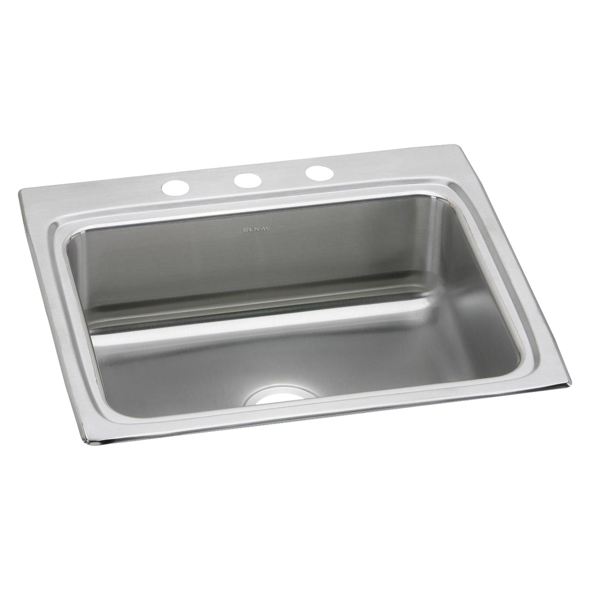 Elkay Lustertone Classic Stainless Steel 25" x 22" x 8-1/8" 3-Hole Single Bowl Drop-in Sink