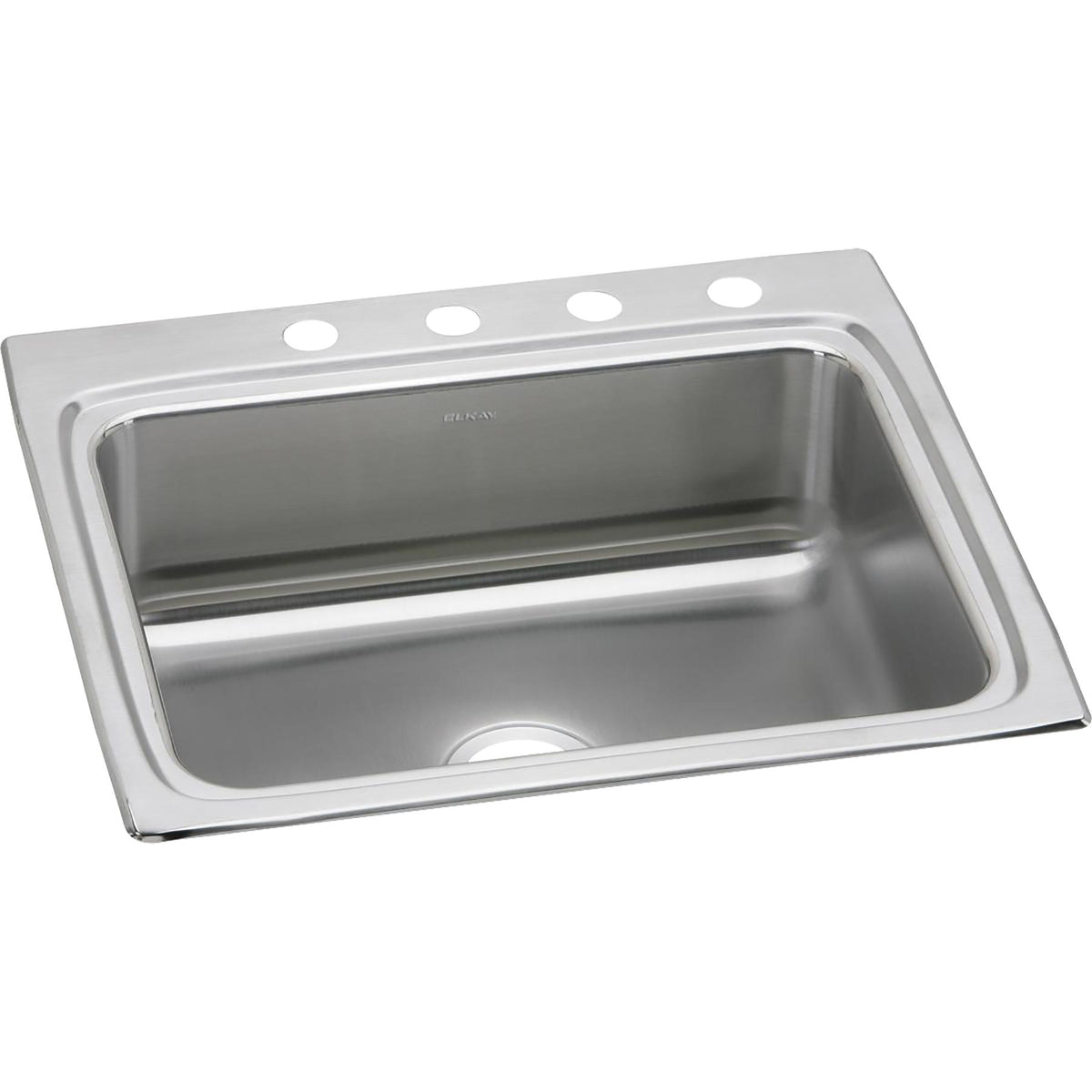 Elkay Lustertone Classic Stainless Steel 25" x 22" x 8-1/8" 4-Hole Single Bowl Drop-in Sink