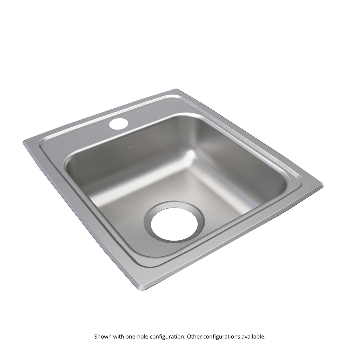 Elkay Lustertone Classic Stainless Steel 15" x 17-1/2" x 5" MR2-Hole Single Bowl Drop-in ADA Sink