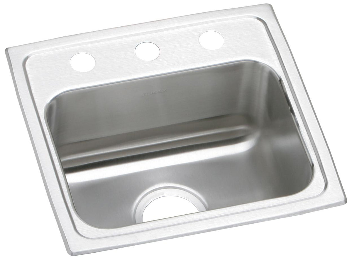 Elkay Lustertone Classic Stainless Steel 17" x 16" x 4-1/2" OS4-Hole Single Bowl Drop-in ADA Sink