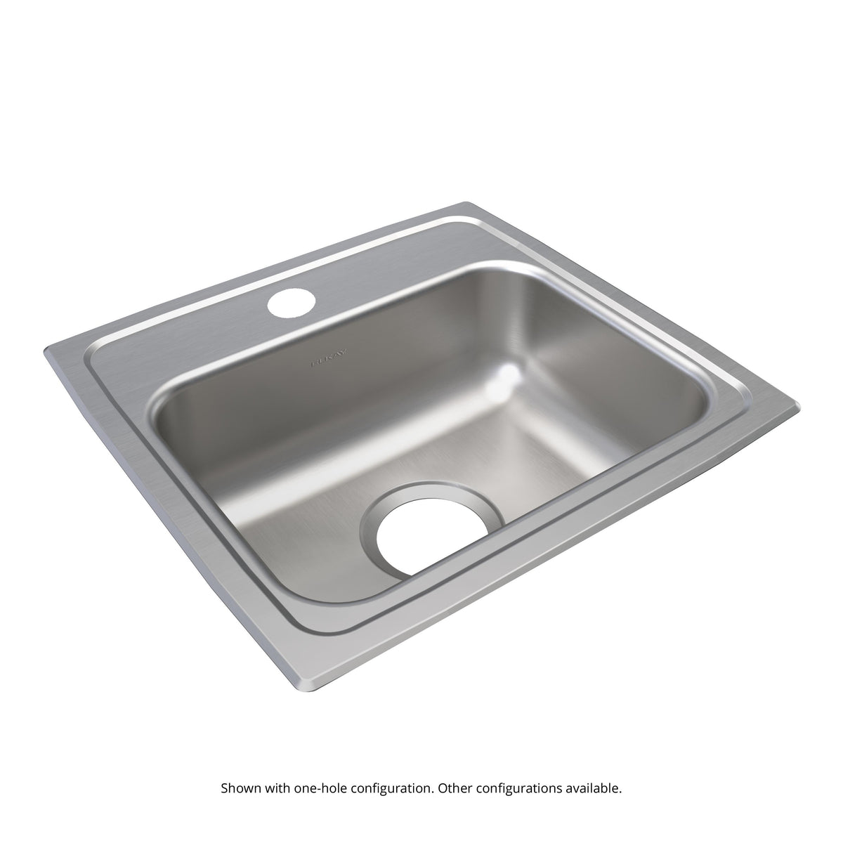 Elkay Lustertone Classic Stainless Steel 17" x 16" x 5-1/2" 3-Hole Single Bowl Drop-in ADA Sink