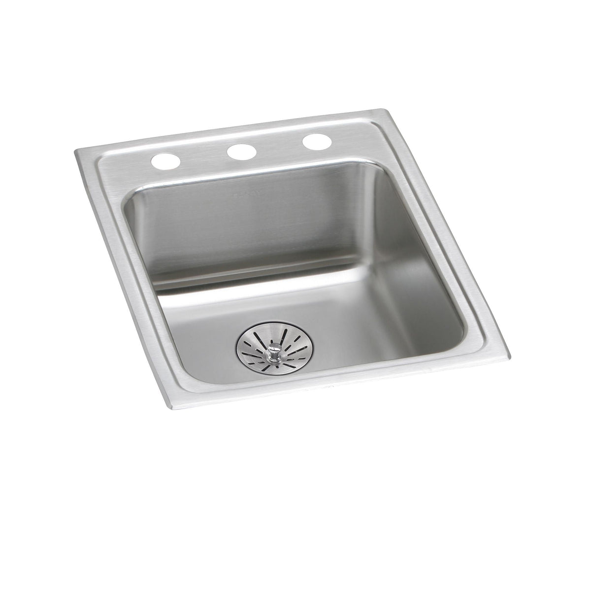 Elkay Lustertone Classic Stainless Steel 17" x 22" x 6-1/2" 3-Hole Single Bowl Drop-in ADA Sink with Perfect Drain®