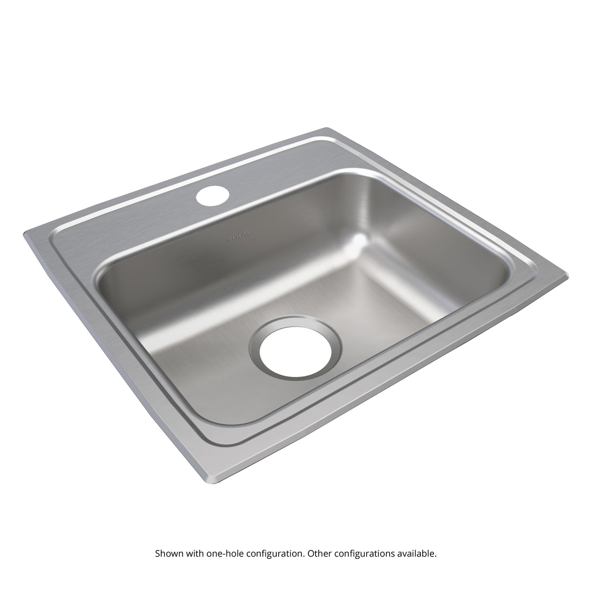 Elkay Lustertone Classic Stainless Steel 19" x 18" x 5-1/2" 2-Hole Single Bowl Drop-in ADA Sink