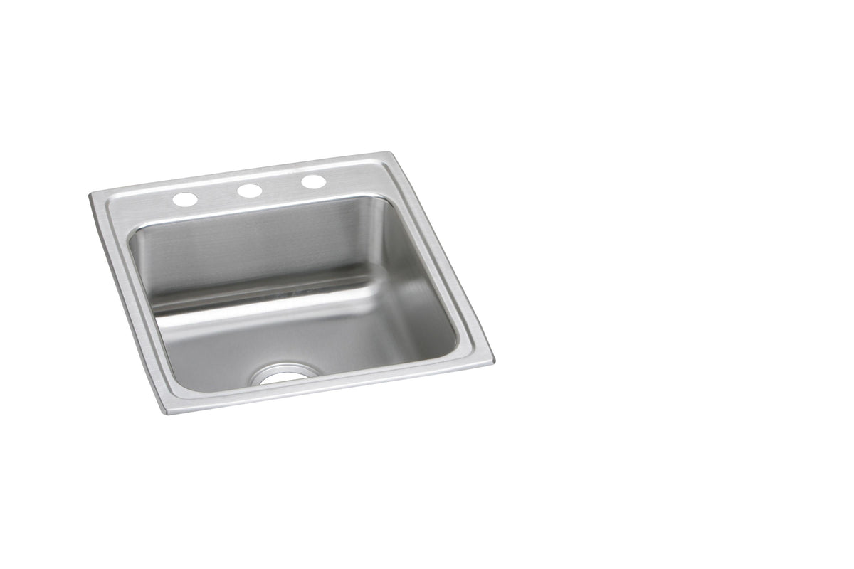 Elkay Lustertone Classic Stainless Steel 19-1/2" x 22" x 4" MR2-Hole Single Bowl Drop-in ADA Sink