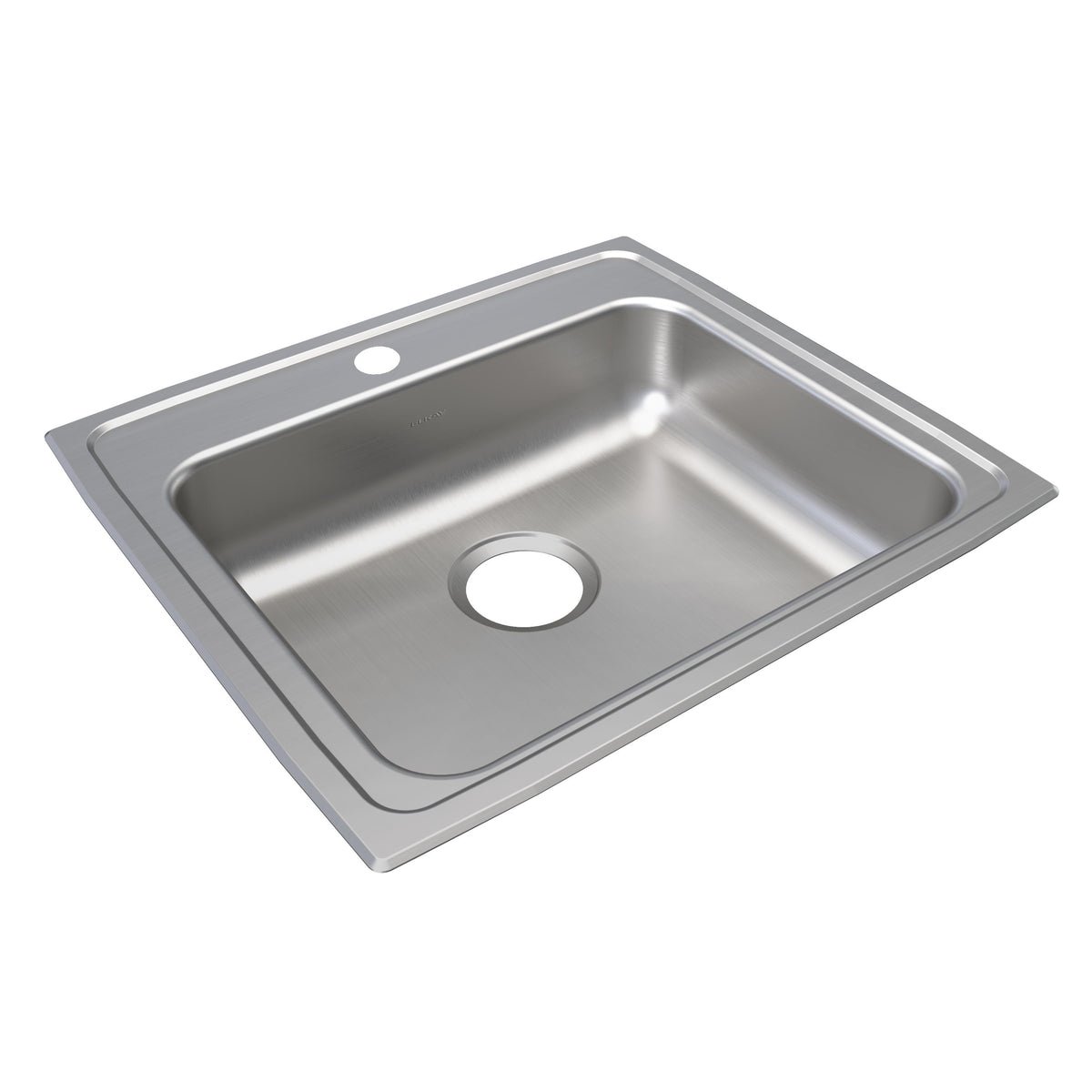 Elkay Lustertone Classic Stainless Steel 22" x 19-1/2" x 6" 4-Hole Single Bowl Drop-in ADA Sink