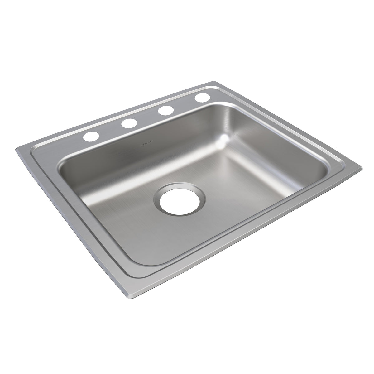 Elkay Lustertone Classic Stainless Steel 22" x 19-1/2" x 5" 4-Hole Single Bowl Drop-in ADA Sink