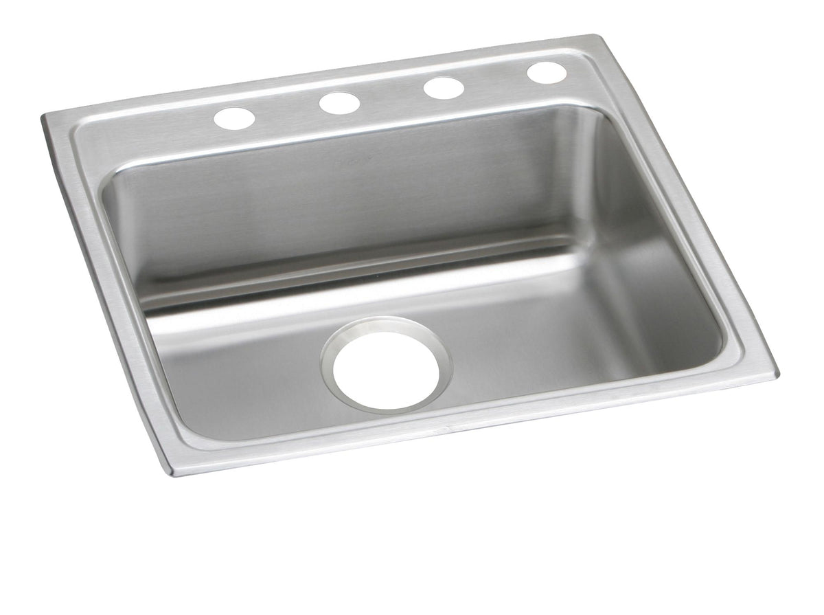 Elkay Lustertone Classic Stainless Steel 22" x 22" x 5" 2-Hole Single Bowl Drop-in ADA Sink