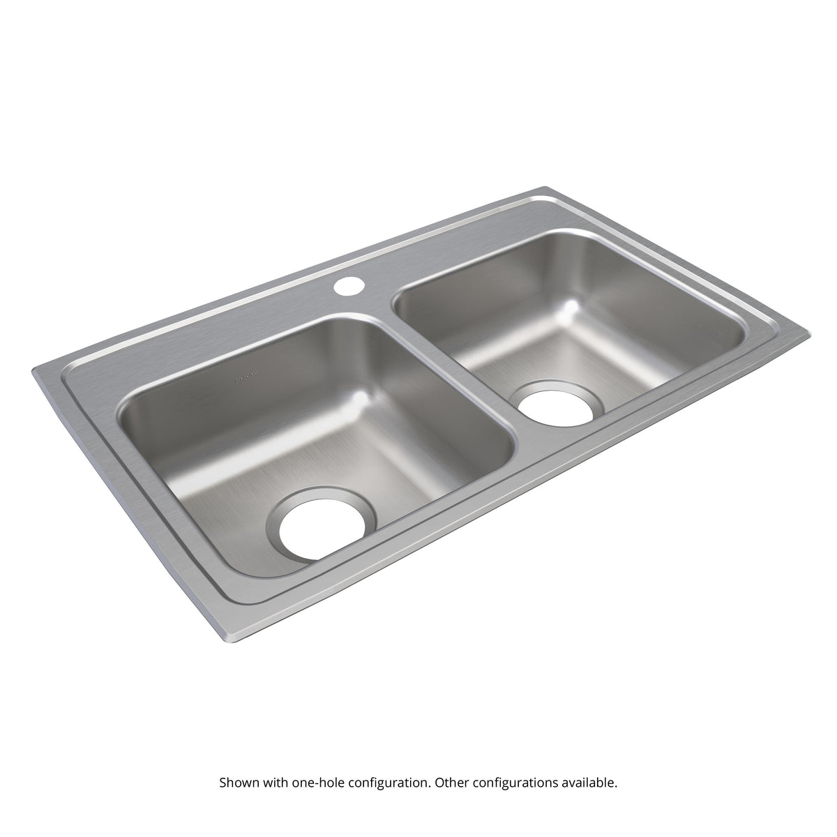 Elkay Lustertone Classic Stainless Steel 29" x 18" x 6" 3-Hole Equal Double Bowl Drop-in ADA Sink