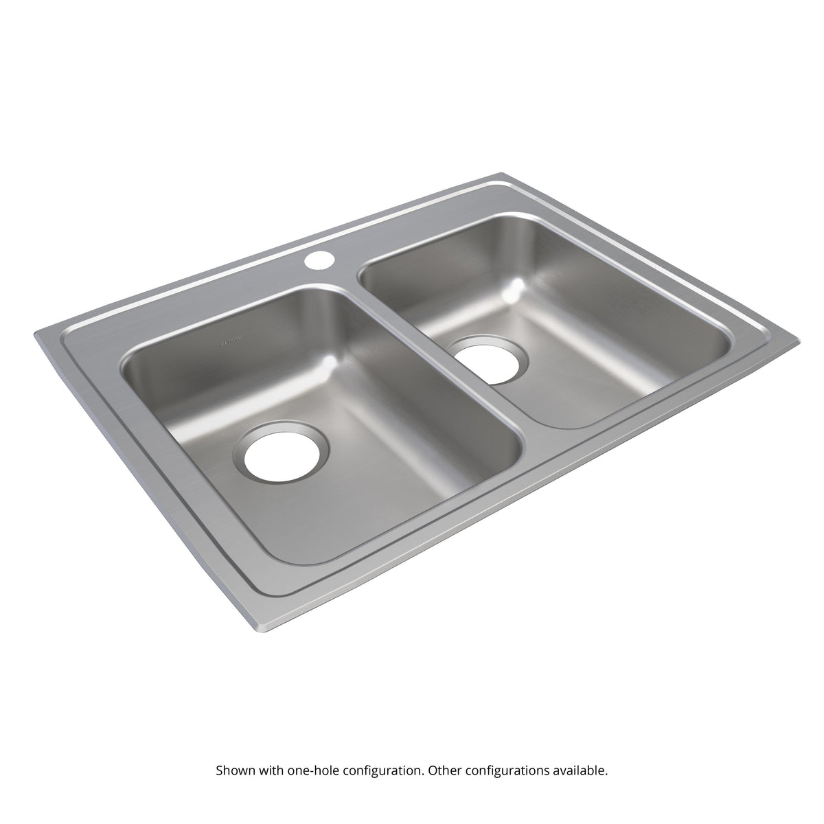 Elkay Lustertone Classic Stainless Steel 29" x 22" x 6-1/2" 3-Hole Equal Double Bowl Drop-in ADA Sink