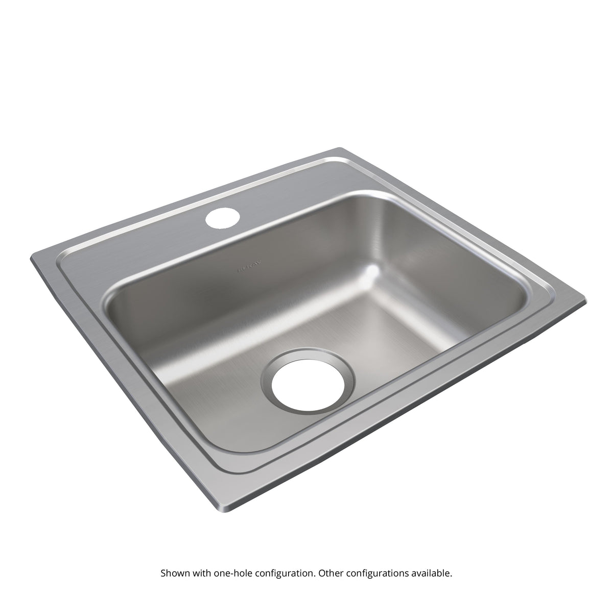 Elkay Lustertone Classic Stainless Steel 19" x 18" x 6" 1-Hole Single Bowl Drop-in ADA Sink with Quick-clip