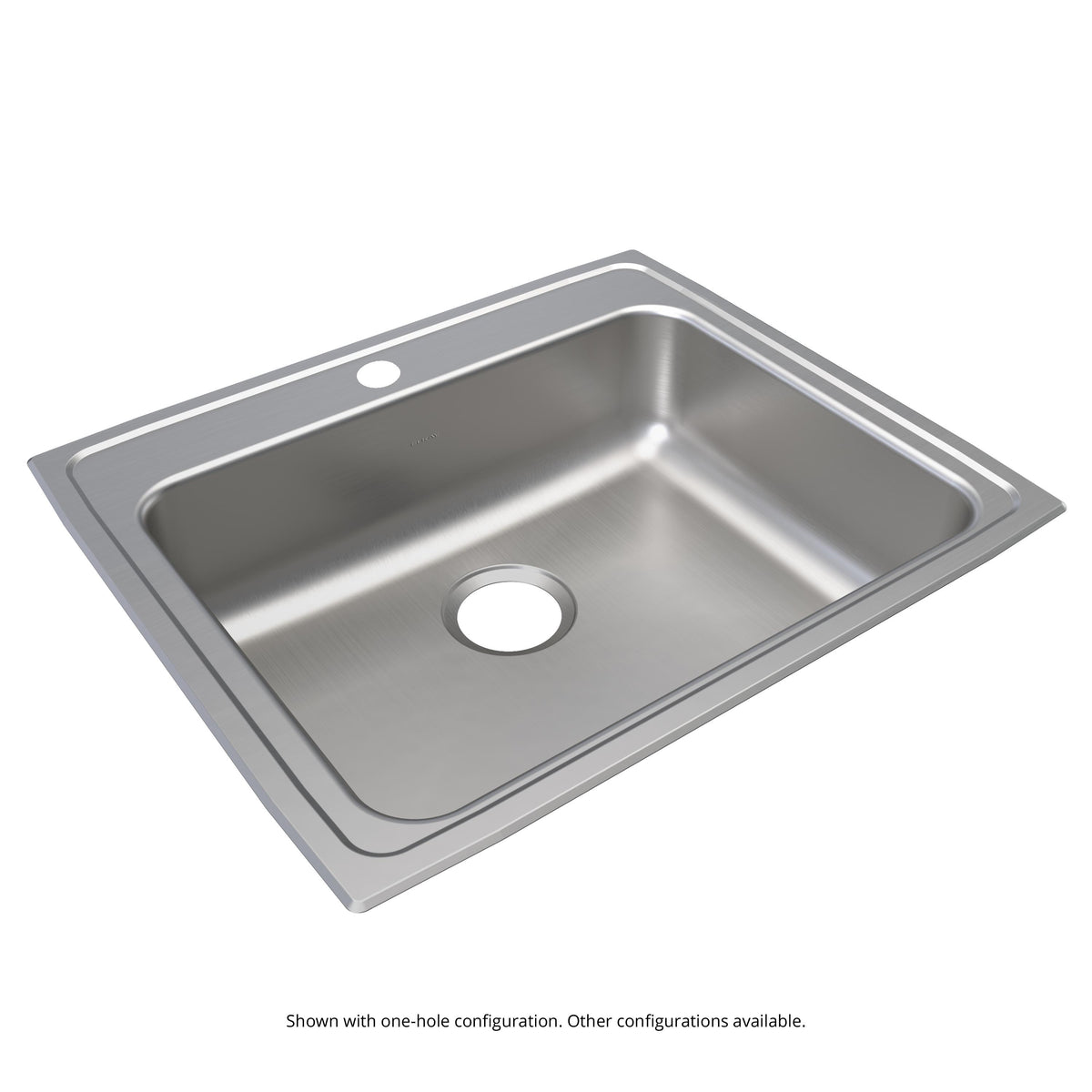 Elkay Lustertone Classic Stainless Steel 25" x 21-1/4" x 6-1/2" 4-Hole Single Bowl Drop-in ADA Sink w/Quick-clip