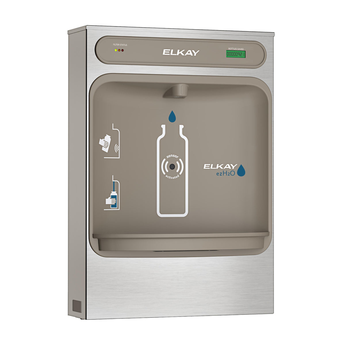 Elkay ezH2O Bottle Filling Station Surface Mount Filtered Non-Refrigerated Stainless
