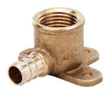 1/2" Brass PEX Crimp x FPT 90° Drop Ear Elbow