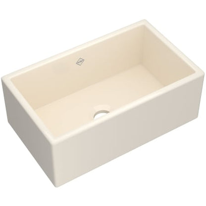 Shaws MS3018 30" Shaker Single Bowl Farmhouse Apron Front Fireclay Kitchen Sink