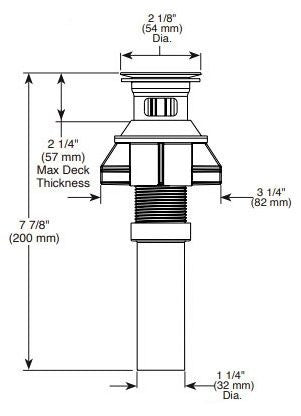 Peerless RP103420PC Push Pop Assembly