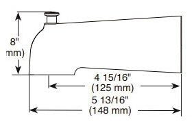 Peerless Precept RP103430BL ADA tub spout
