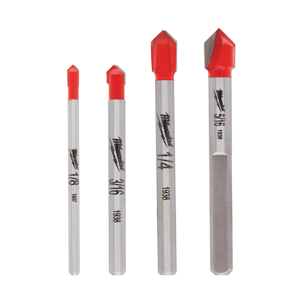 Milwaukee 48-20-8988 Glass and Tile Bit Set (4-Piece)