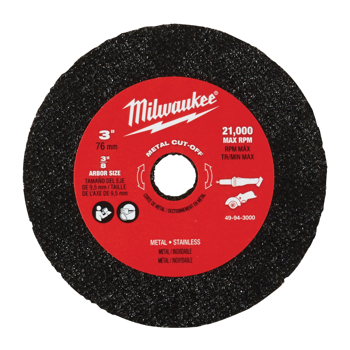 Milwaukee 49-94-3000 3" Metal Cut Off Wheel (Pack of 3)