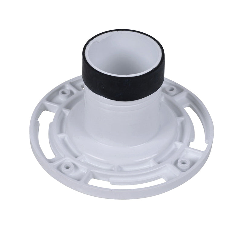 Oatey 43654 Twist-N-Set Replacement Closet Flange, 2.54 in ID, 7 in OD, 3 in Pipe, PVC