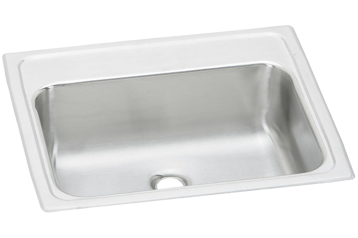 Elkay Celebrity Stainless Steel 19" x 17" x 6-1/8" 0-Hole Single Bowl Drop-in Bathroom Sink