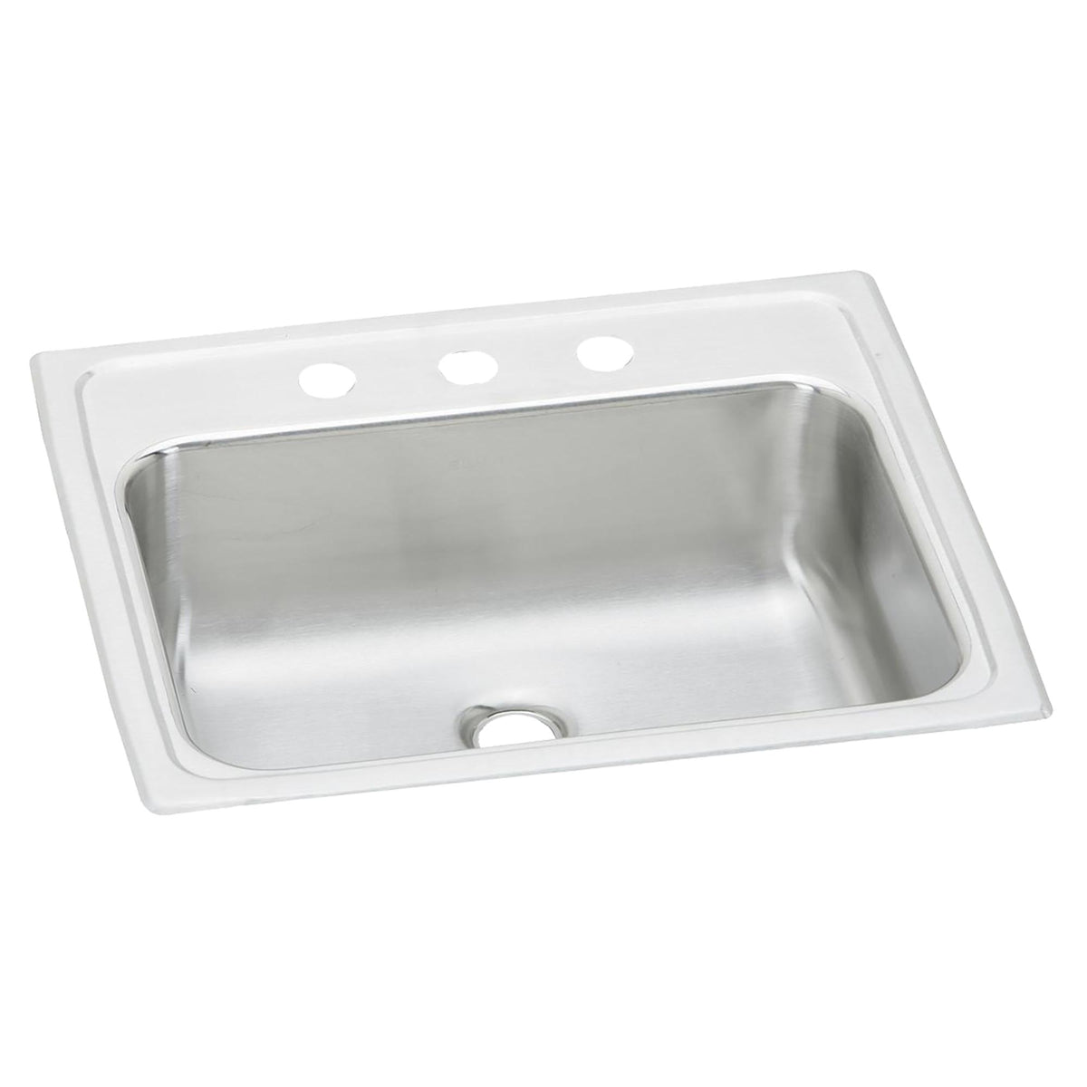 Elkay Celebrity Stainless Steel 19" x 17" x 6-1/8" 3-Hole Single Bowl Drop-in Bathroom Sink