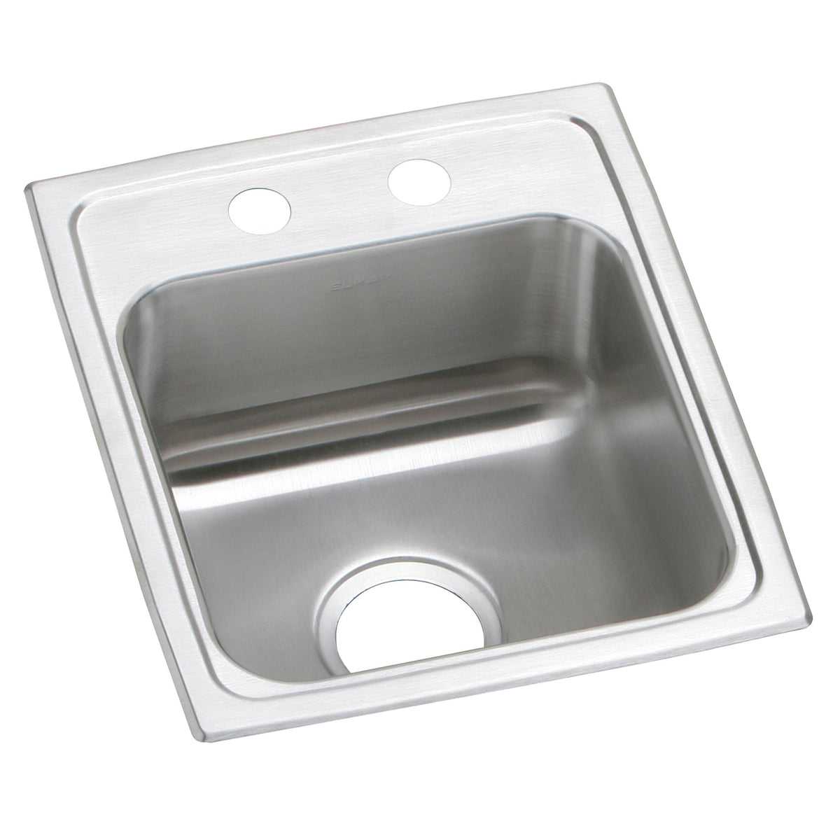 Elkay Celebrity Stainless Steel 15" x 17-1/2" x 7-1/8" 2-Hole Single Bowl Drop-in Bar Sink