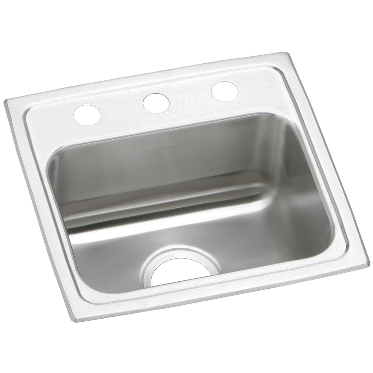 Elkay Celebrity Stainless Steel 17" x 16" x 7-1/8" 3-Hole Single Bowl Drop-in Sink