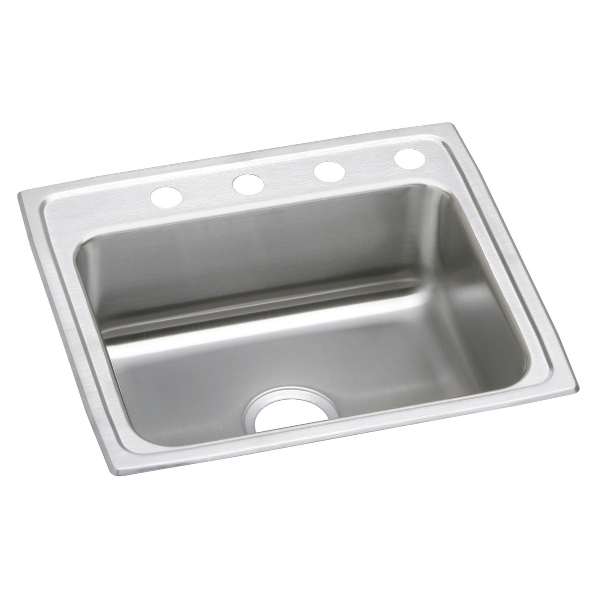 Elkay Celebrity Stainless Steel 25" x 21-1/4" x 7-1/2" 4-Hole Single Bowl Drop-in Sink