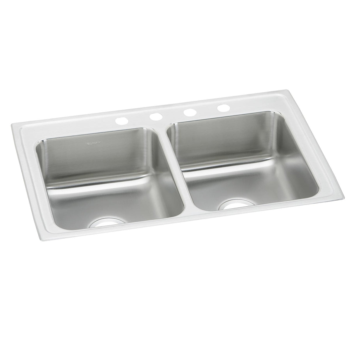 Elkay Celebrity Stainless Steel 33" x 19-1/2" x 7-1/8" 1-Hole Equal Double Bowl Drop-in Sink