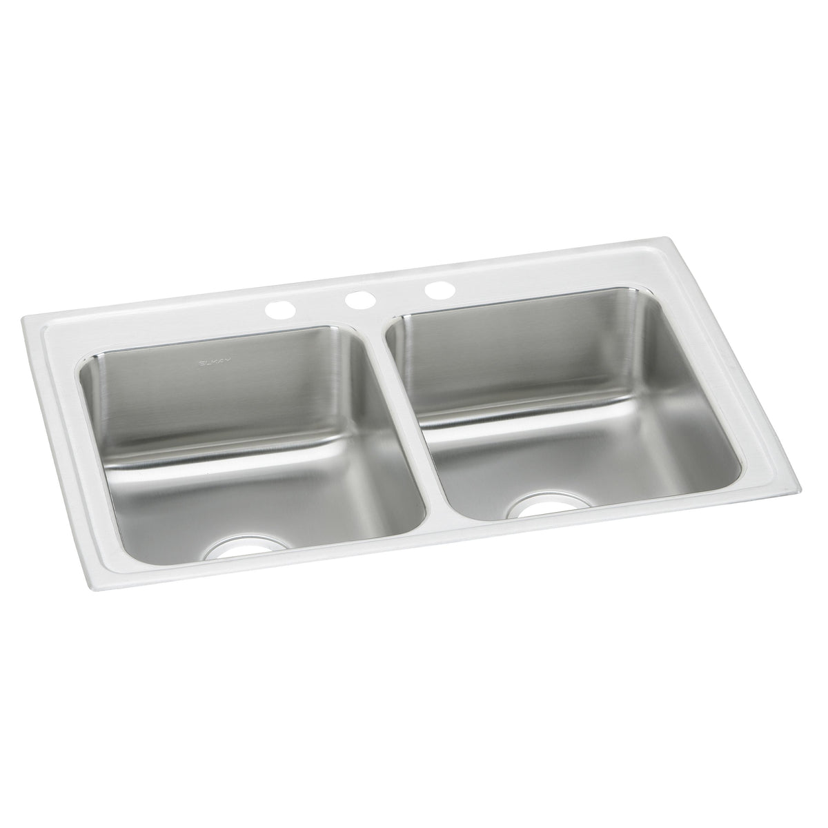 Elkay Celebrity Stainless Steel 33" x 22" x 7-1/2" 3-Hole Equal Double Bowl Drop-in Sink