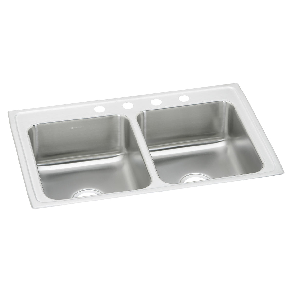 Elkay Celebrity Stainless Steel 33" x 22" x 7-1/2" 4-Hole Equal Double Bowl Drop-in Sink