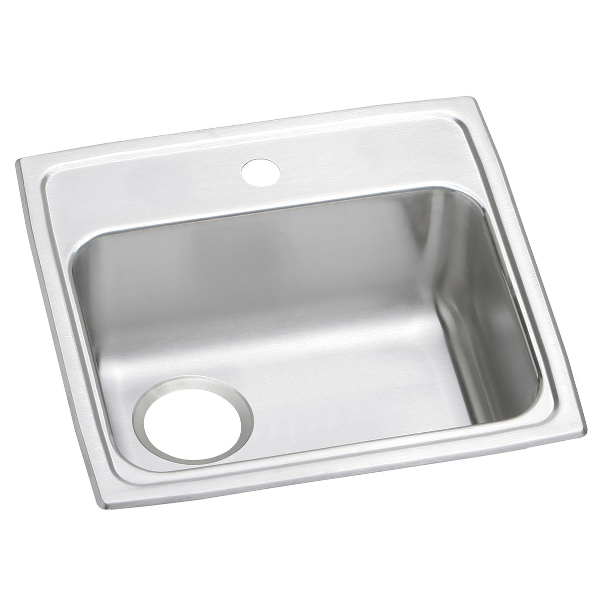 Elkay Celebrity Stainless Steel 19-1/2" x 19" x 5-1/2" 1-Hole Single Bowl Drop-in ADA Sink with Quick-clip and Left Drain