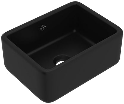 Shaws RC2418 24" Lancaster Single Bowl Farmhouse Apron Front Fireclay Kitchen Sink