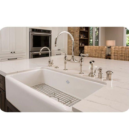 Shaws RC3618 36" Lancaster Single Bowl Farmhouse Apron Front Fireclay Kitchen Sink
