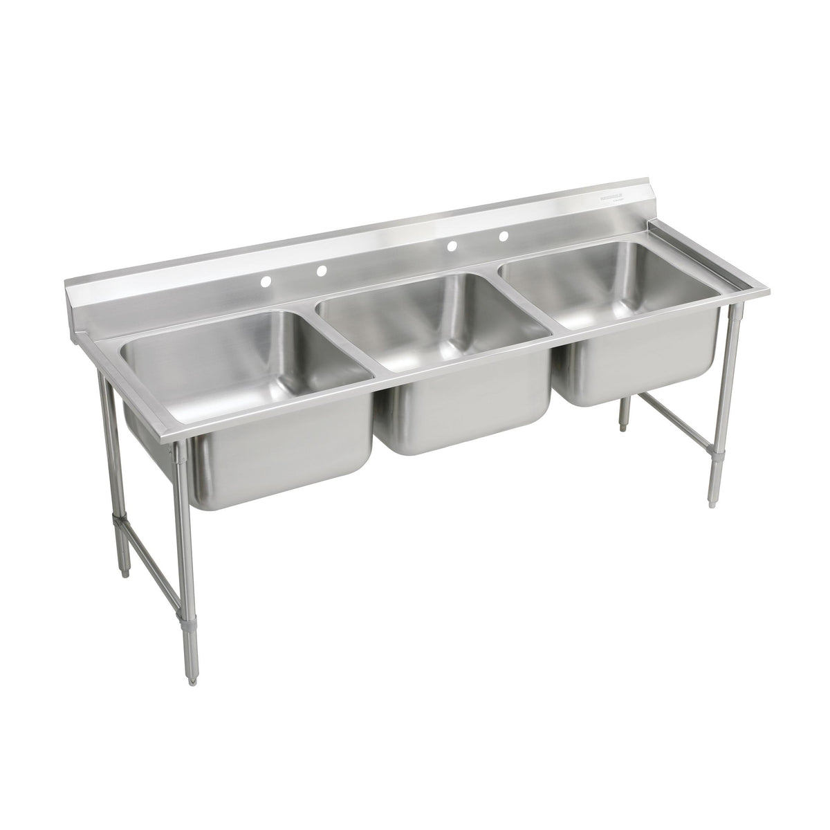 Elkay Rigidbilt Stainless Steel 67-1/4" x 29-3/4" x 12-3/4" Floor Mount Triple Compartment Scullery Sink