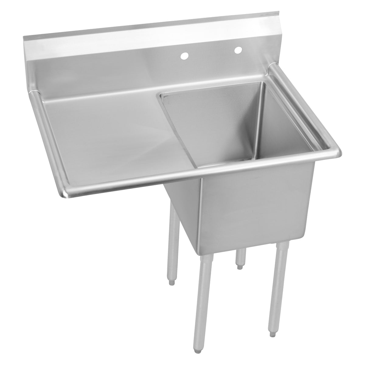 Elkay Dependabilt Stainless Steel 50-1/2" x 29-13/16" x 43-3/4" 18 Ga One Compartment Sink w/24" Lft Drainboard & SS Legs