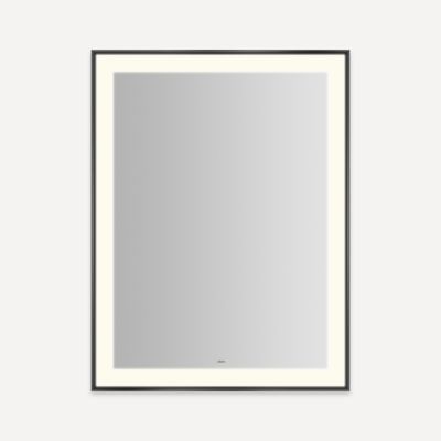 Robern Sculpt Lighted Mirror, 31” x 41” x 2-1/4", Slim Museum Frame, Perimeter Light Pattern, Warm White (3000K), Dimmable, Defogger