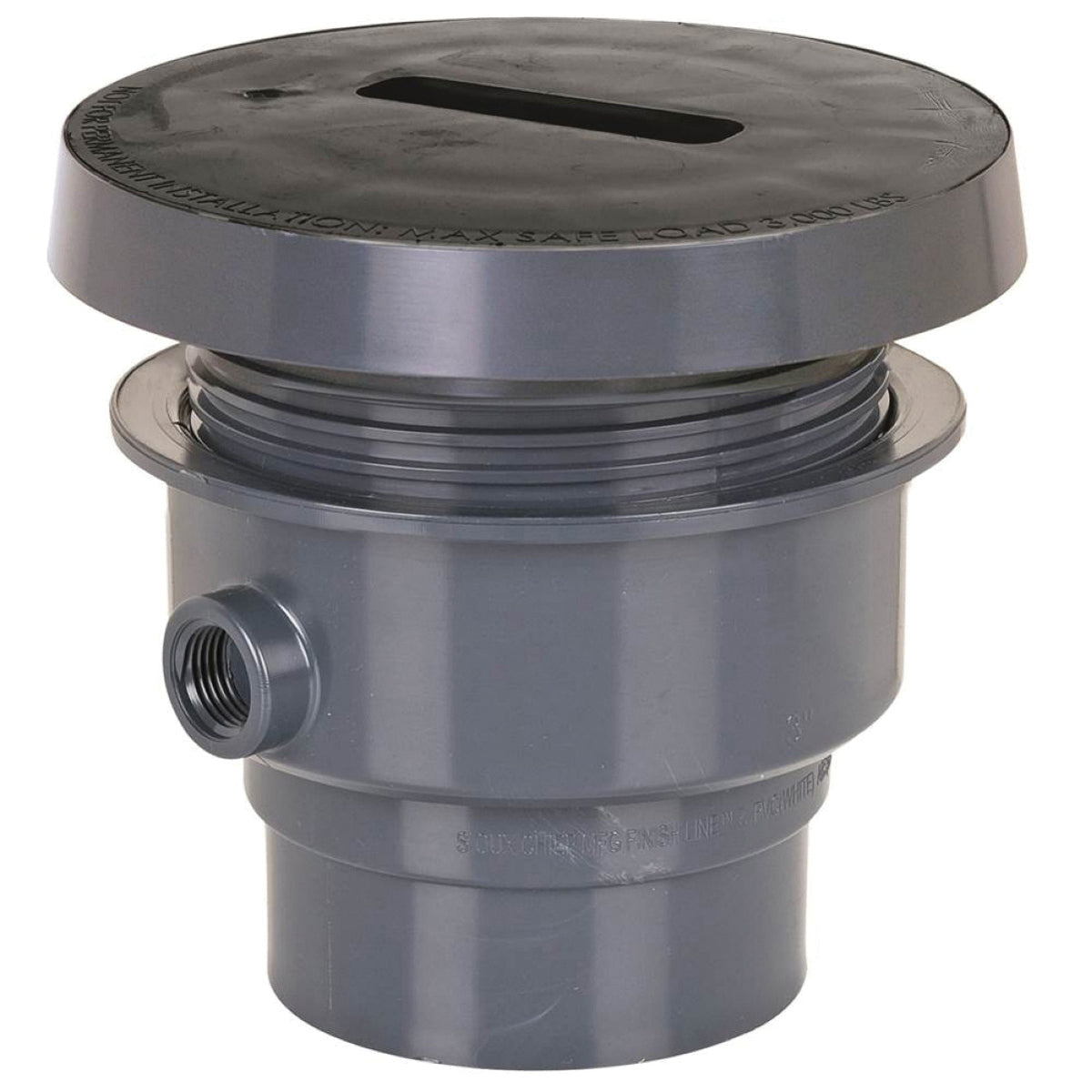Sioux Chief 834-3PF FinishLine Floor Cleanout, Fits Pipe Size: 3 in, 3-1/2 in Plug, Brass/PVC