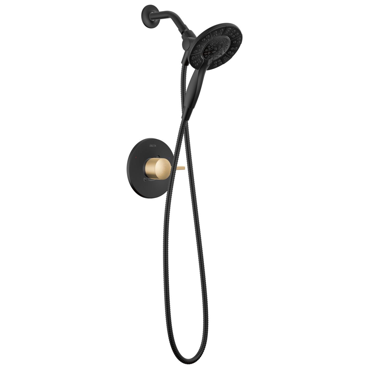 Delta Albion T142855-BL Monitor 14 Series Shower Only Trim Only with In2ition Hand Shower - Matte Black / Champagne Bronze