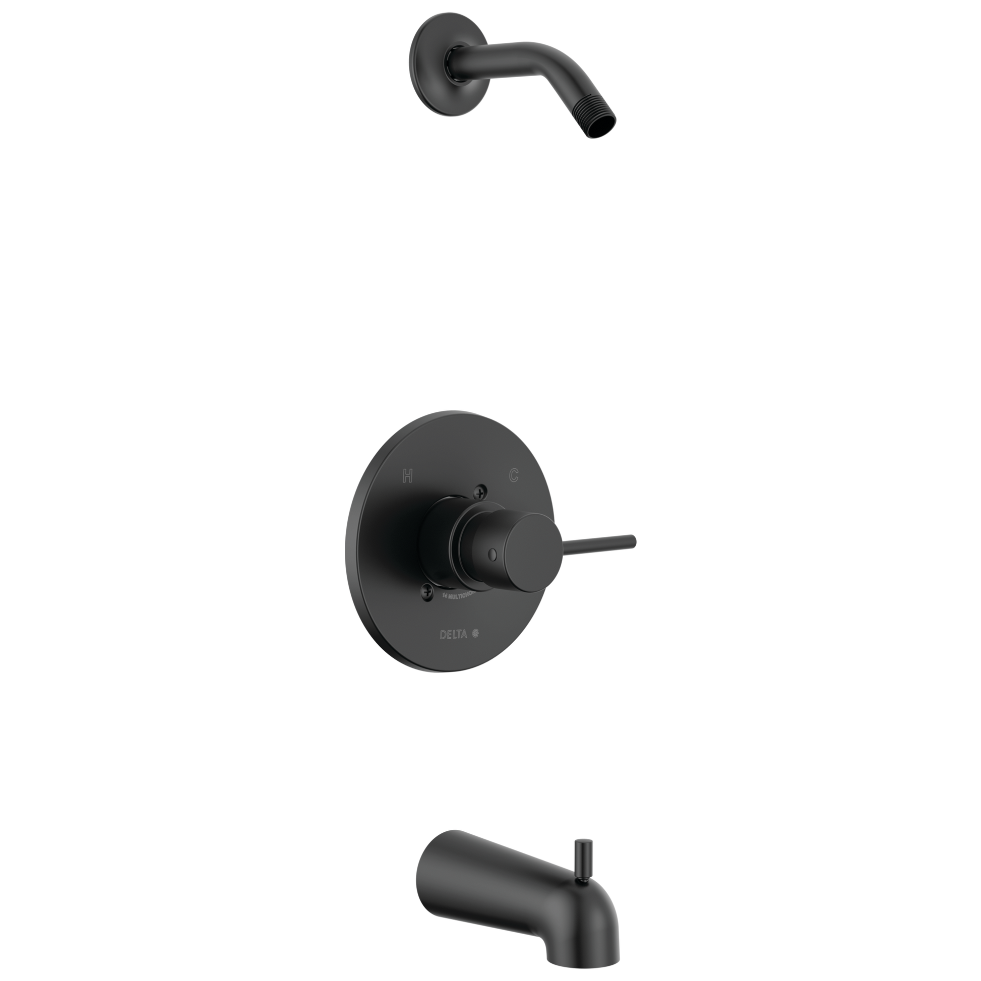Delta Modern T14459 Monitor 14 Series Tub & Shower Trim - Less Head - Matte Black
