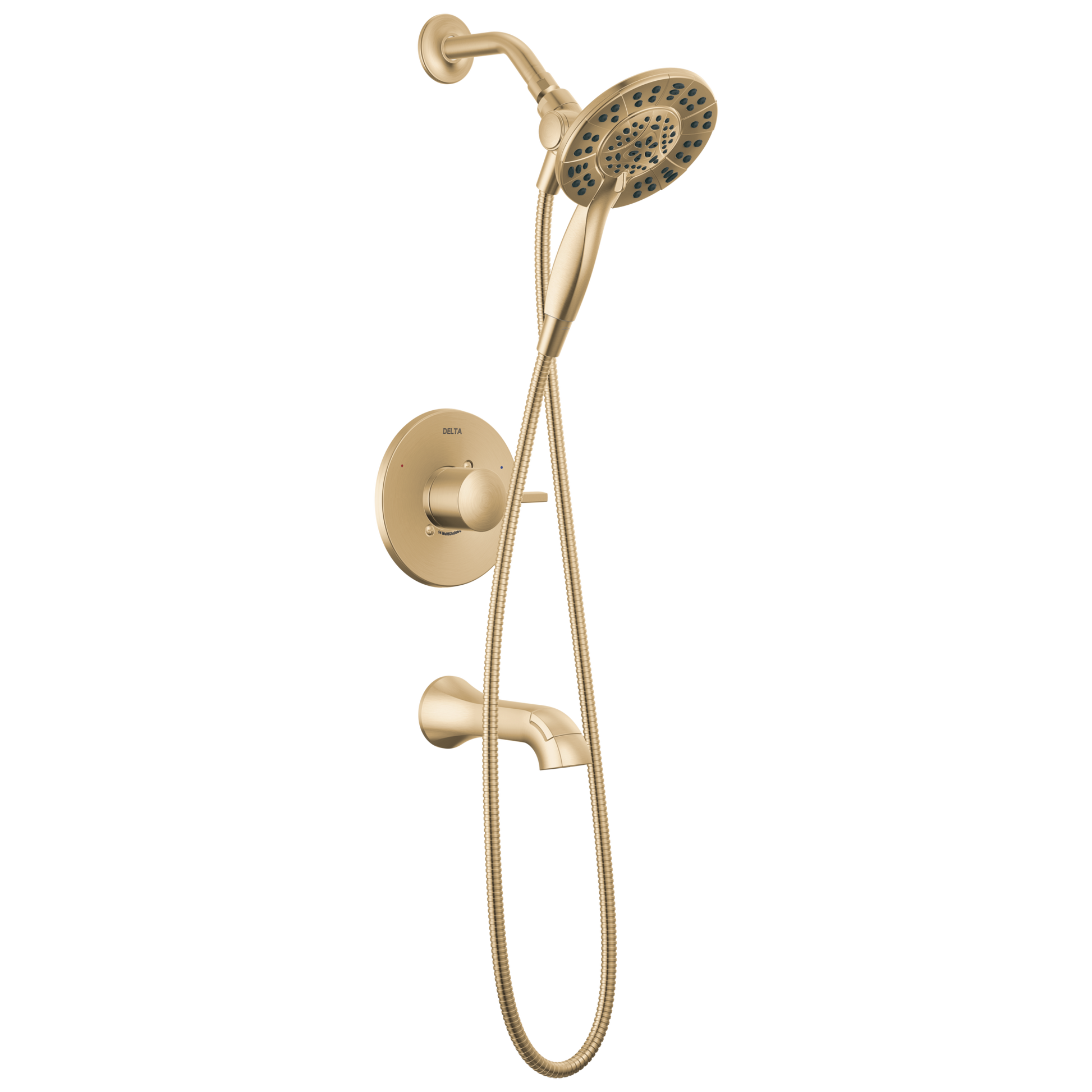 Delta Albion T144855 Monitor 14 Series Tub and Shower Trim Only with In2ition Hand Shower - Champagne Bronze