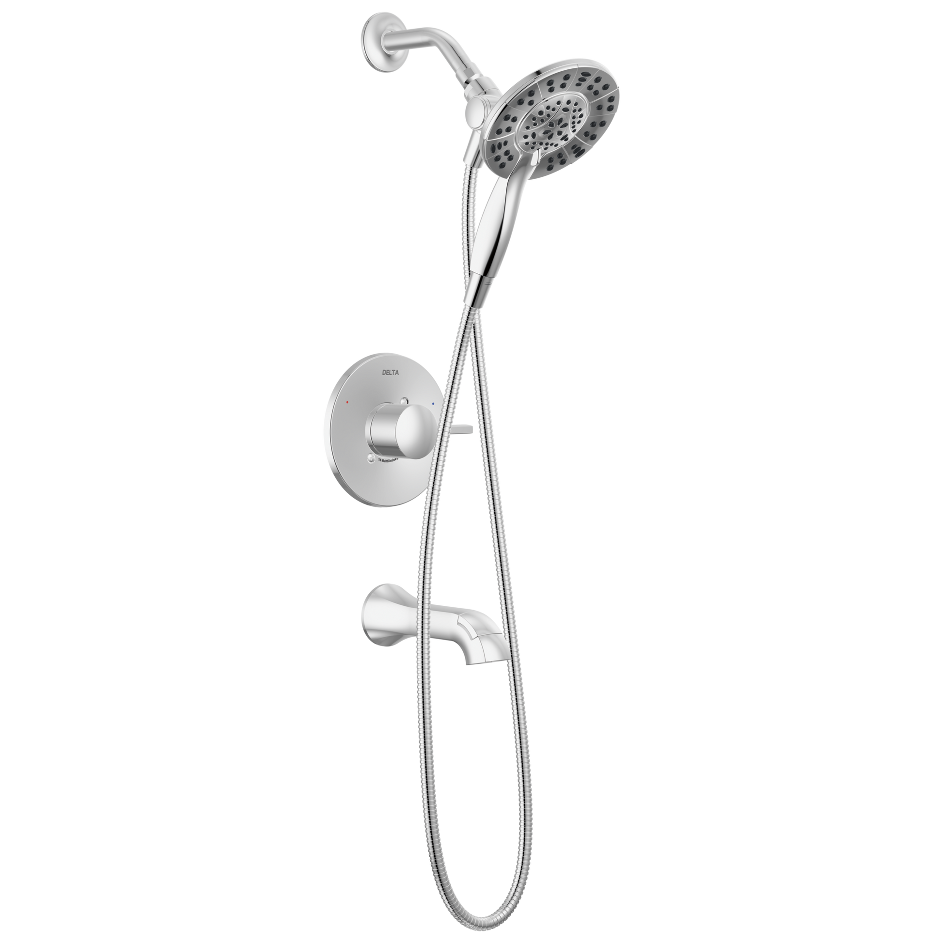 Delta Albion T144855 Monitor 14 Series Tub and Shower Trim Only with In2ition Hand Shower - Chrome